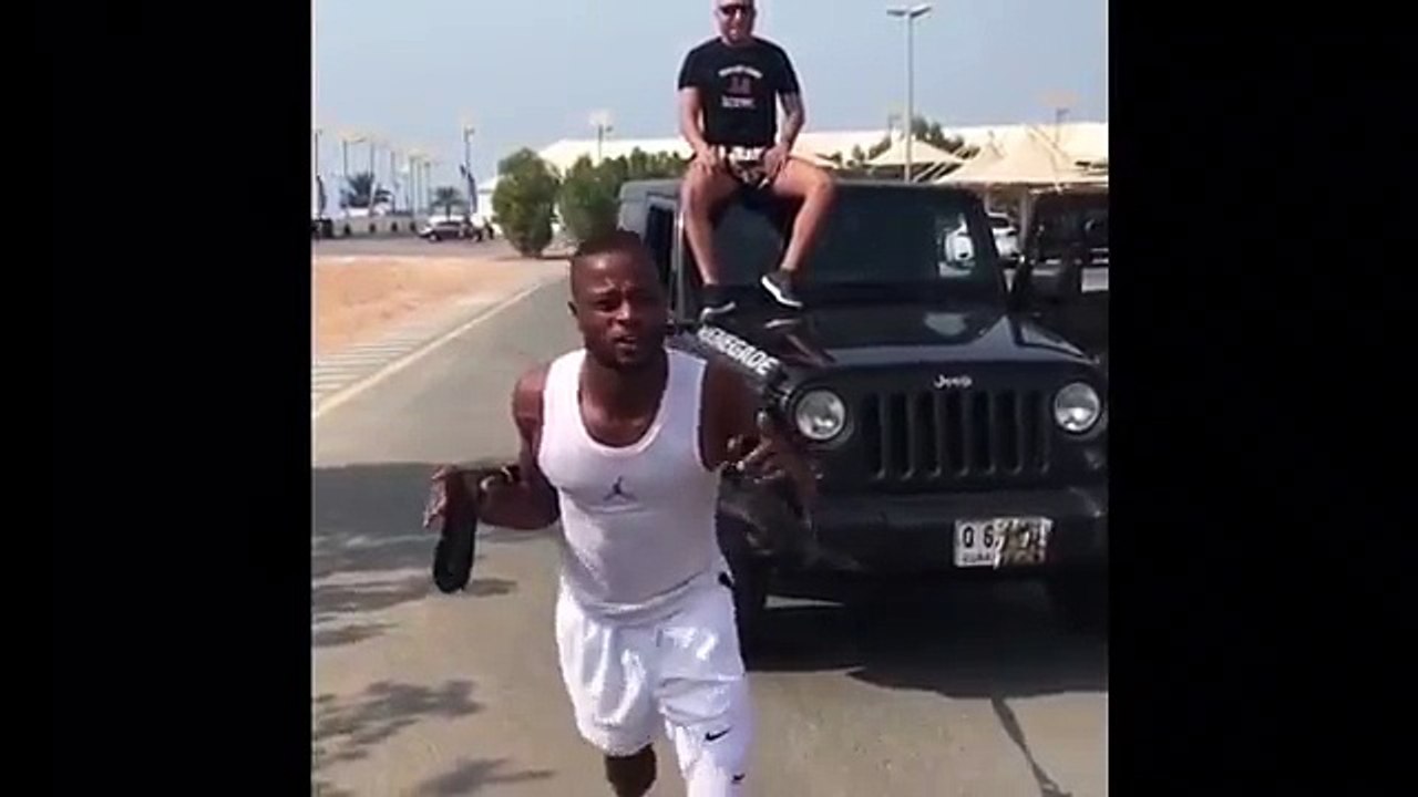 Patrice ÉVRA tire une JEEP à mains nues à Dubaï en criant I LOVE THIS GAME