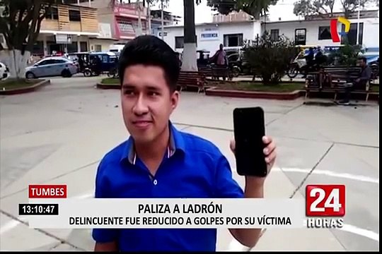 Tumbes: transeúnte se enfrena a ladrón y evita el robo de su celular