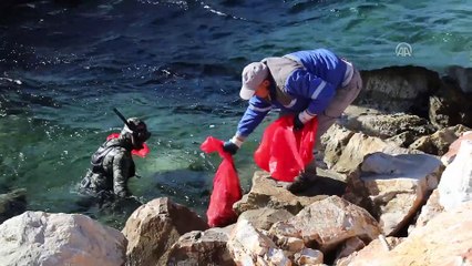 Bodrum'da deniz dibi temizliği - MUĞLA
