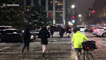 NYC gets first snow storm of the season