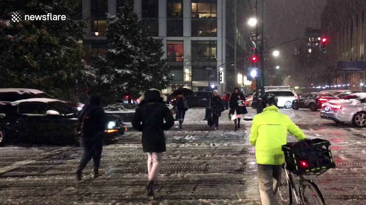 NYC gets first snow storm of the season