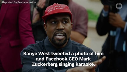 Kanye West Does Karaoke With Facebook CEO Mark Zukerberg