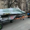 WATCH MiG-29 Fighter Jet Driven Through Street Near Moscow