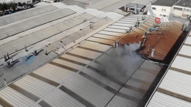 Avcılar'daki Fabrika Yangını Havadan Görüntülendi