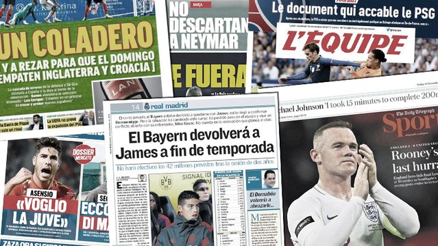 Le vibrant hommage de la presse anglaise pour Wayne Rooney, la folle rumeur Marco Asensio-Juventus