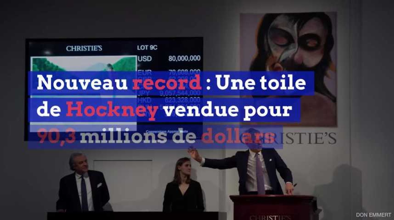 Une toile de Hockney vendue 90,3 millions de dollars, record pour un artiste vivant