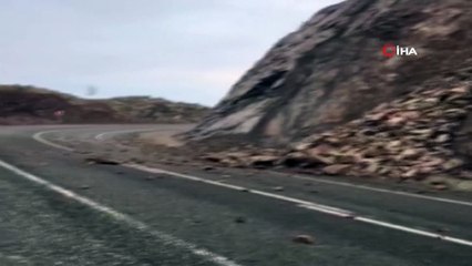 Bingöl’de toprak kayması kamerada