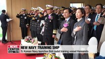 S. Korean Navy launches first cadet training vessel