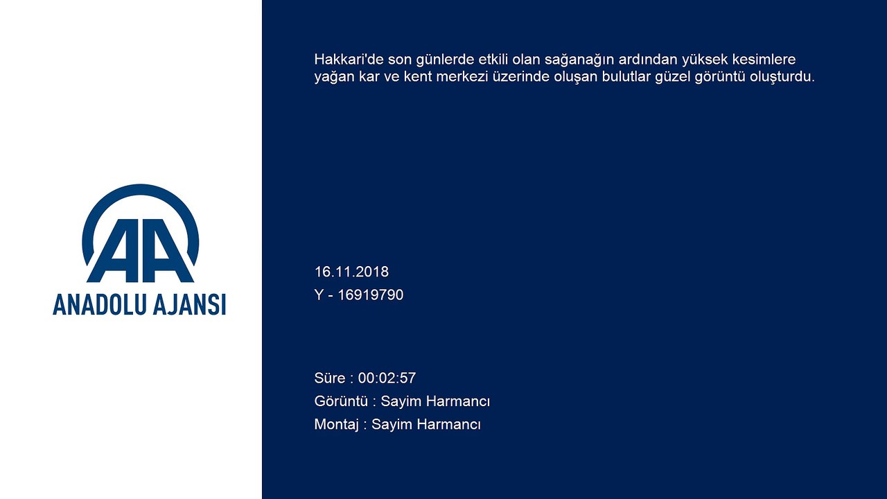 Kar ve bulutlar güzel görüntü oluşturdu - HAKKARİ