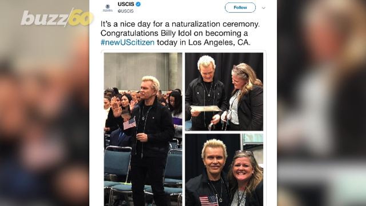 Rock Star Billy Idol Becomes an American Citizen