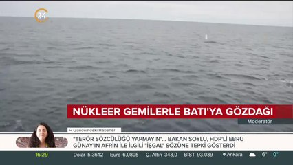 Nükleer gemilerle Batı'ya gözdağı