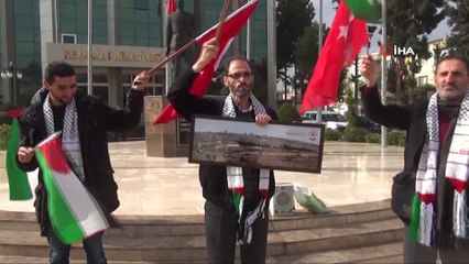 Reyhanlı’daki Filistinliler İsrail’in saldırılarını kınadı