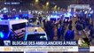 A Paris, une trentaine d'ambulanciers bloque les Champs-Elysées