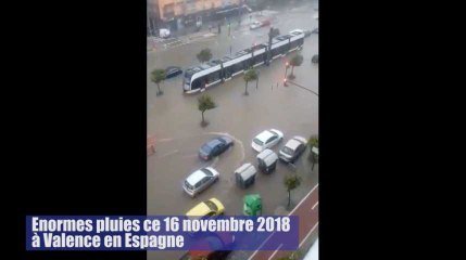 Valence en Espagne paralysée par d’importantes chutes de pluie