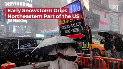 Early Snowstorm Grips Northeastern Part of the US