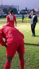 الحصة التدريبية الاولى للمنتخب الاولمبي بالملعب الفرعي بالمنزه
