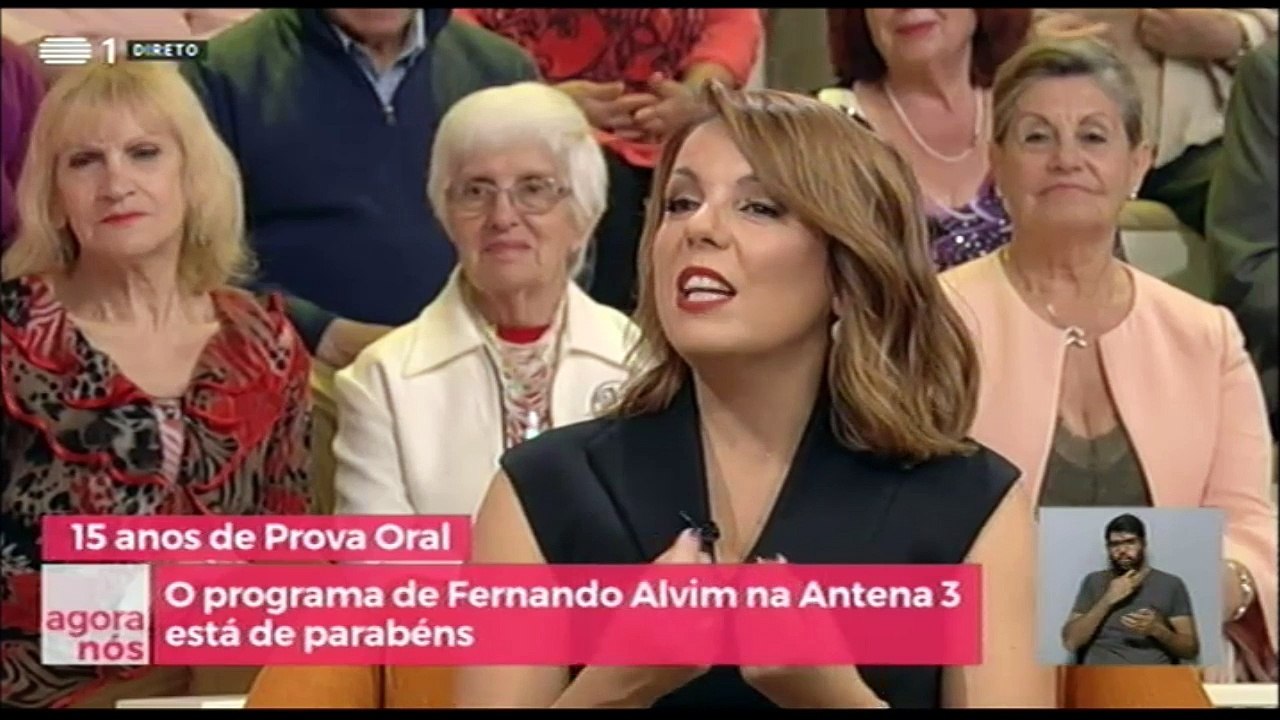 Tânia Ribas de Oliveira entala Fernando Alvim no Agora Nós