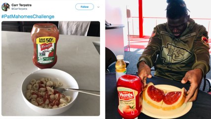 Mahomes Challenge Goes Viral After QB Admits He Puts Ketchup On His Steak