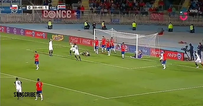 Kendall Waston Second goal - Chile vs Costa Rica 0-2