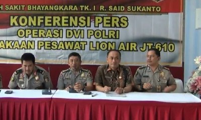 Pengurusan Surat Kematian Korban Lion Air PK-LQP Dipermudah