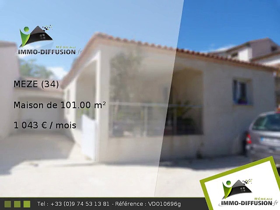 Maison LOCATION 101.00m2 A louer sur Meze - 1 043 Euros/mois