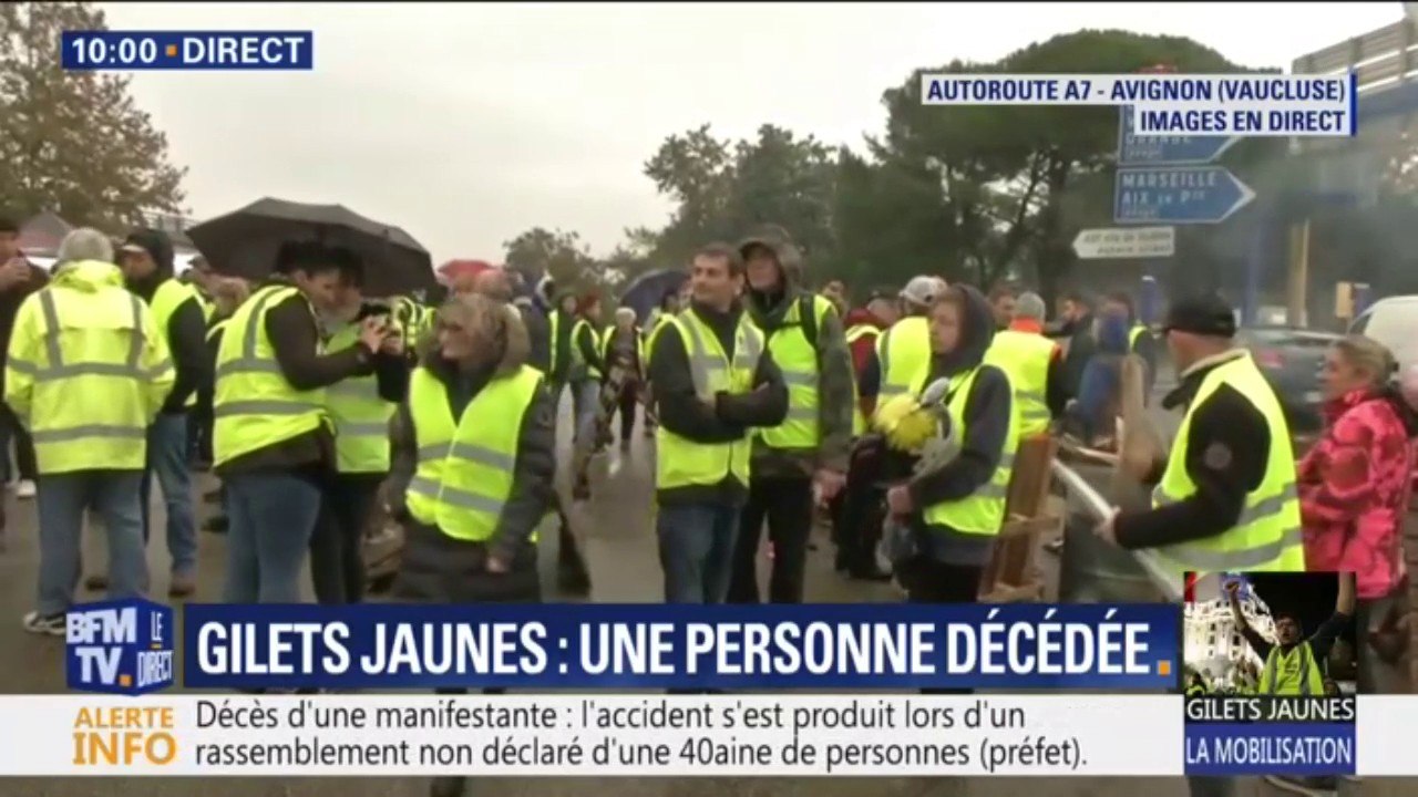 Gilets jaunes : un mort et deux blessés