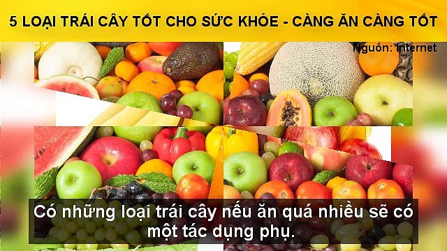 5 LOẠI TRÁI CÂY TỐT CHO SỨC KHỎE - CÀNG ĂN CÀNG TỐT