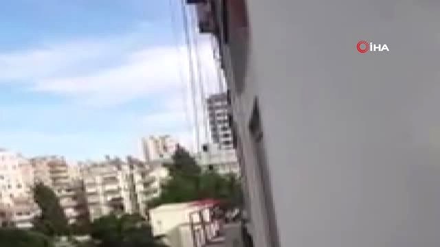 Çalıştığı İskelenin Halatı Koptu, Boyacı 9. Katta Böyle Asılı Kaldı