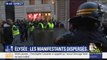 Gilets jaunes : des manifestants dispersés près de l'Élysée