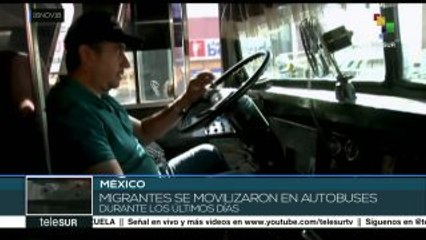 Migrantes agradecen apoyo recibido en camino por territorio mexicano