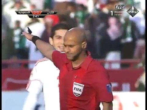 الشوط الاول مباراة الاردن و السعودية 1-0 كاس اسيا 2011