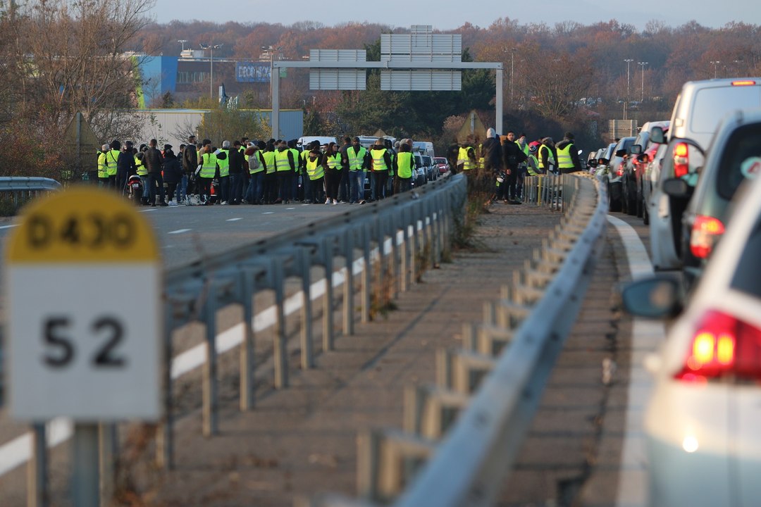 RD430 bloquée à Kingersheim: "je suis coincé, mais je suis heureux"