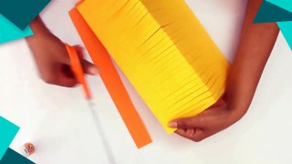 How To Make A Colorful Paper Lantern - DIY Paper Lantern - Craft Basket