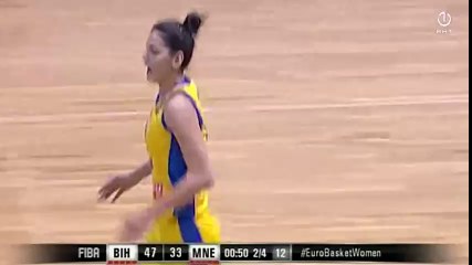 Marica Gajić - 15 poena,27sk,3ast. protiv Crne Gore