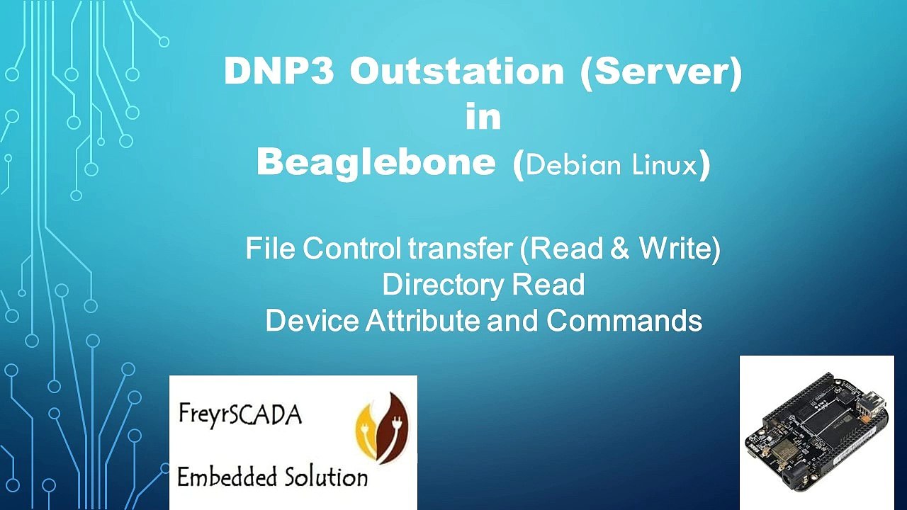 DNP3 protocol Outstation Server in Beaglebone arm  (Debian Linux)