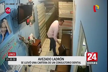 Lince: avezado ladrón se llevó una cartera de un consultorio dental