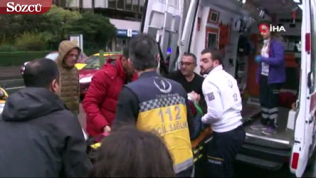 Beşiktaş’ta kaza yapan annesini gören küçük kız, gözyaşlarına boğuldu