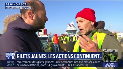 Je Resterai Jusquau Bout Témoigne Ce Gilet Jaune Sur Un