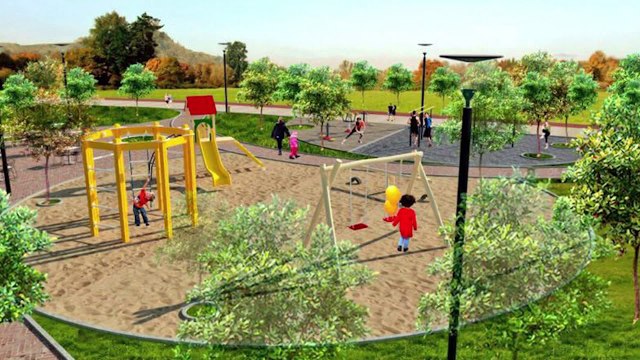 Report Tv - Nis ndërtimi i këndit të lojrave tek Liqeni i Thatë, bashkë me të dhe një kënd force