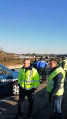 Gilets jaunes, barrage forcé Bédarrides Vaucluse