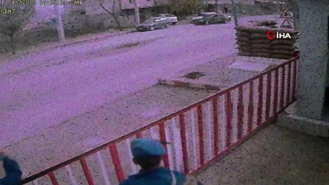 Jandarma karakolu önünde drift kamerada