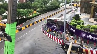 Crash of Sophia Floersch on 2018 f3 Macau Grand Prix