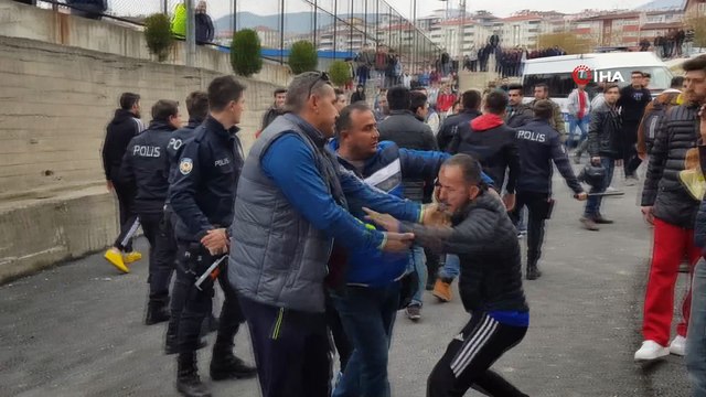 Amatör maçta biber gazlı müdahale