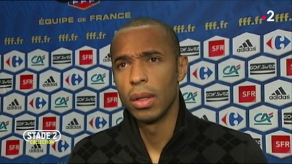Stade 2 collection : la main houleuse de Thierry Henry le 18 novembre 2009