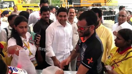 Nara Lokesh Speed Boat Driving at F1H2O World Championship in Vijayawada