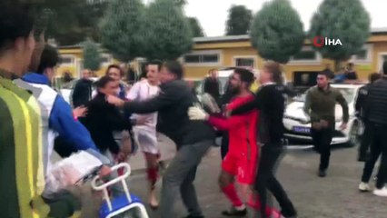 Amatör maçta kaleci ve 10 taraftar gözaltına alındı