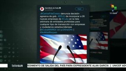 Cancillería de Cuba denuncia nuevas sanciones de EEUU