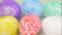 DIY Orbeez Freeze Big Ice Balls Learn Colors Foam Clay Colors Jelly Slime