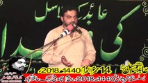Zakir Qaisar Raza Alvi 10 Chak Gujran Chinyot  14th Muhram 1440(2018) Choti Behak Hafizabad