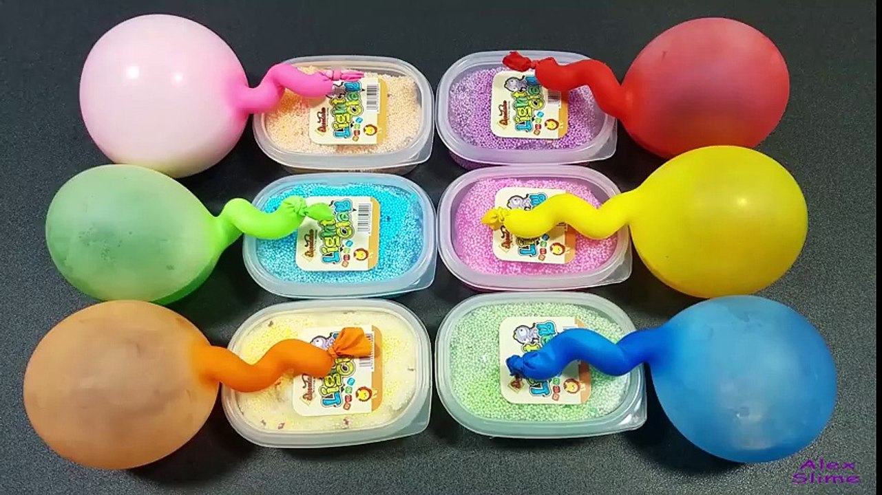 Making slime with tornado balloons and light clay ! Most Satisfying Slime Videos ! Alex Slime